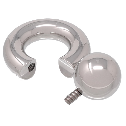 Stainless Steel Monster Screw-On Ball Ring: 17mm with 22mm Diameter